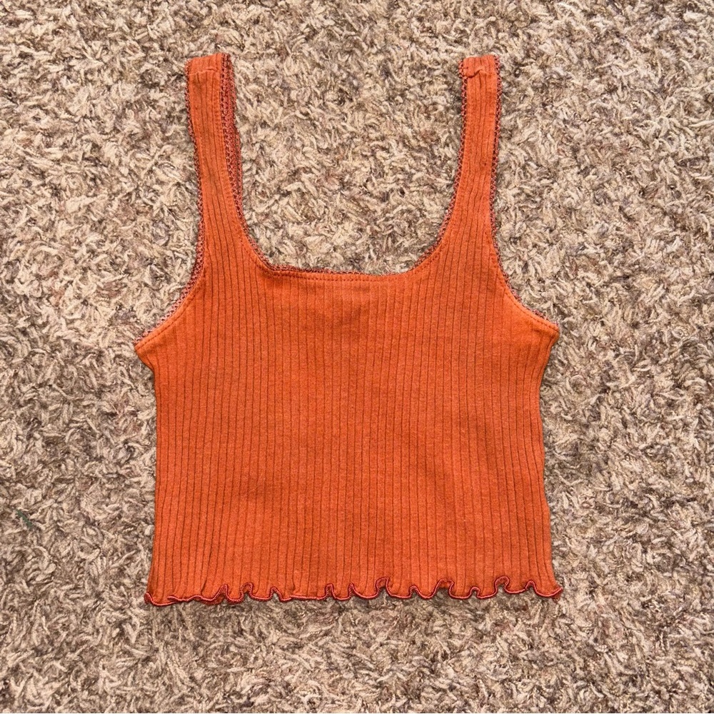 Fitz + Eddi | Orange Knit Tank Top